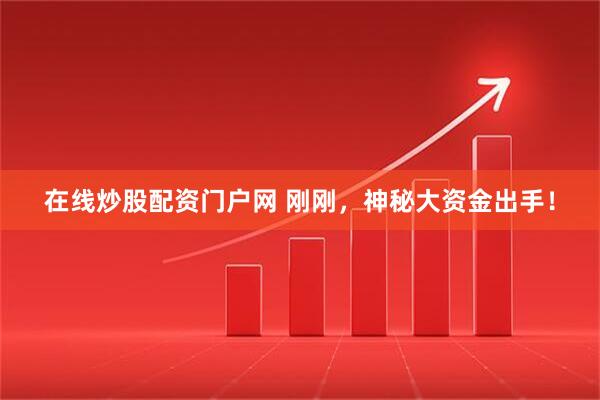 在线炒股配资门户网 刚刚，神秘大资金出手！
